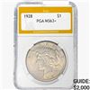 1928 Silver Peace Dollar PGA MS63+