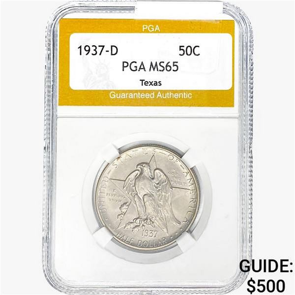 1937-D Texas Half Dollar PGA MS65