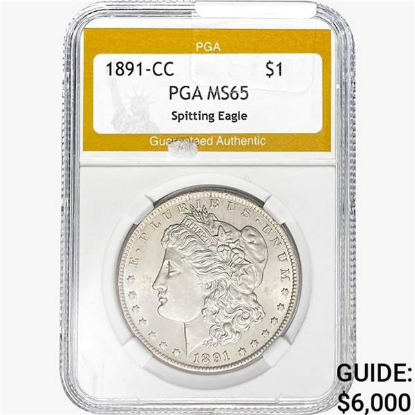 1891-CC Morgan Silver Dollar PGA MS65