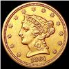 Image 1 : 1861 $2.50 Gold Quarter Eagle CLOSELY UNCIRCULATED