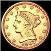 Image 1 : 1907 $2.50 Gold Quarter Eagle CLOSELY UNCIRCULATED