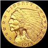 Image 1 : 1913 $2.50 Gold Quarter Eagle CLOSELY UNCIRCULATED