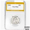 1950 Washington Silver Quarter PGA PR66