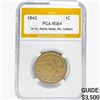 1843 Braided Hair Large Cent PGA MS64 N-15