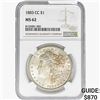 Image 1 : 1883-CC Morgan Silver Dollar NGC MS62