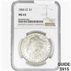 Image 1 : 1884-CC Morgan Silver Dollar NGC MS63