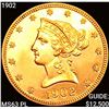 Image 1 : 1902 $10 Gold Eagle CHOICE BU PL