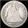 Image 1 : 1861 Seated Liberty Quarter NICELY CIRCULATED