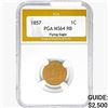Image 1 : 1857 Flying Eagle Cent PGA MS64 RB