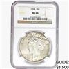 Image 1 : 1924 Silver Peace Dollar NGC MS66