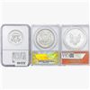 Image 2 : [3] 1886-2012 Varied Silver Coinage NGC/ANACS