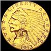Image 1 : 1913 $2.50 Gold Quarter Eagle CLOSELY UNCIRCULATED