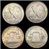 Image 2 : [4] 1943-1949 Walking/Franklin Half Dolllars HIGH GRADE