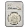 Image 1 : 1892-CC Morgan Silver Dollar NGC MS61
