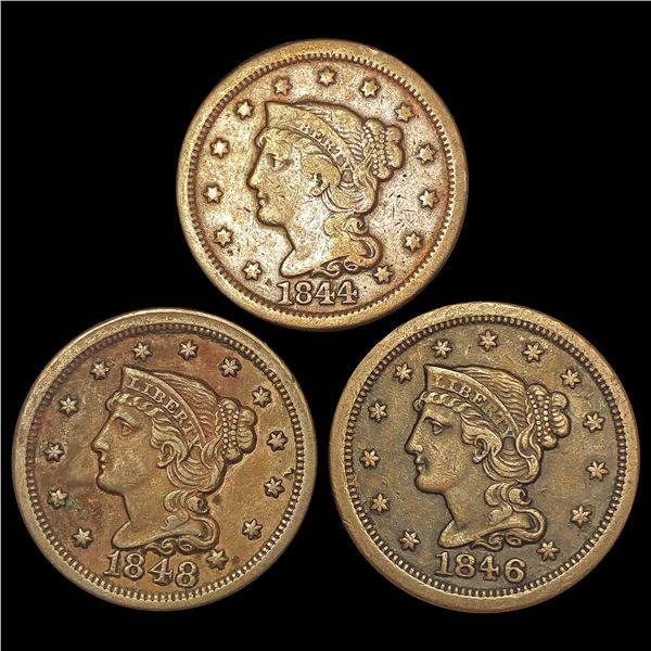 [3]1844-1848 Braided Hair Large Cent HIGH GRADE