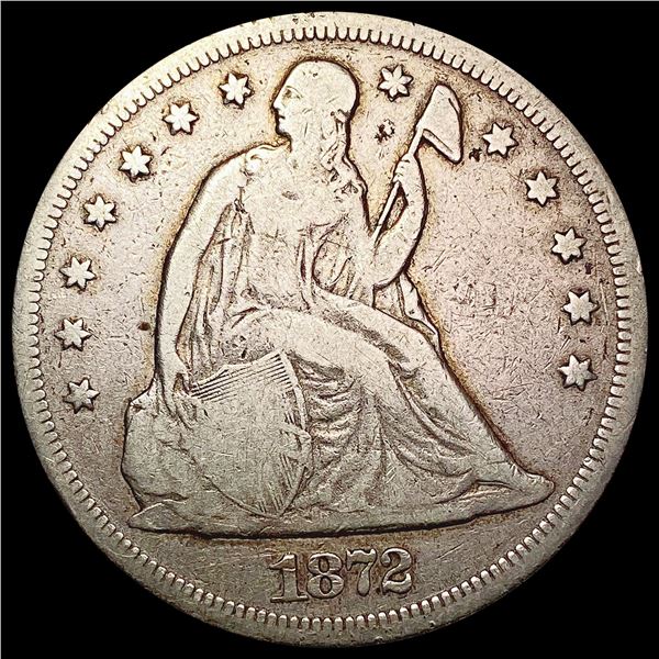 1872 Seated Liberty Dollar LIGHTLY CIRCULATED