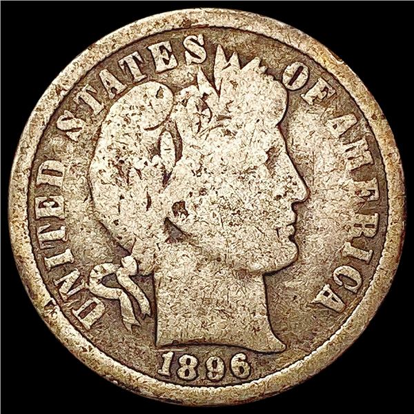 1896-O Barber Dime NICELY CIRCULATED