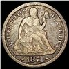 Image 1 : 1874 Arrows Seated Liberty Dime NICELY CIRCULATED