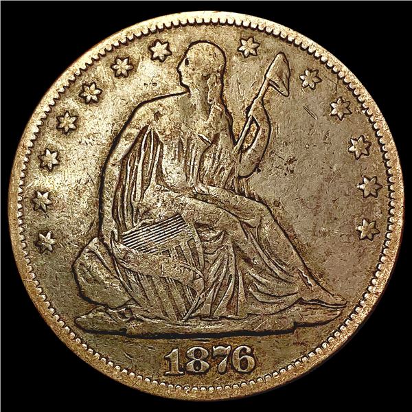 1876 Seated Liberty Half Dollar LIGHTLY CIRCULATED