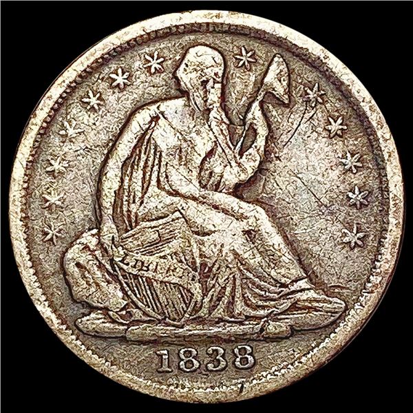 1838 Seated Liberty Half Dime NICELY CIRCULATED