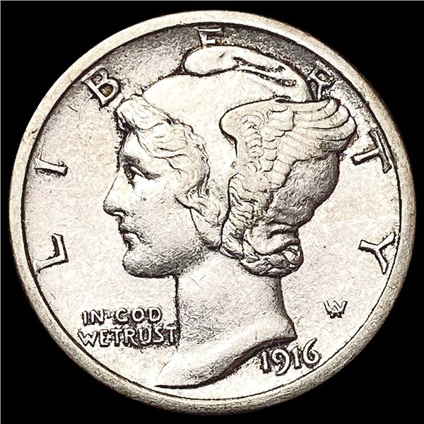 1916-S Mercury Dime CLOSELY UNCIRCULATED
