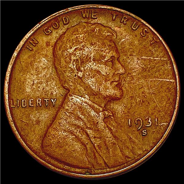 1931-S Wheat Cent CLOSELY UNCIRCULATED