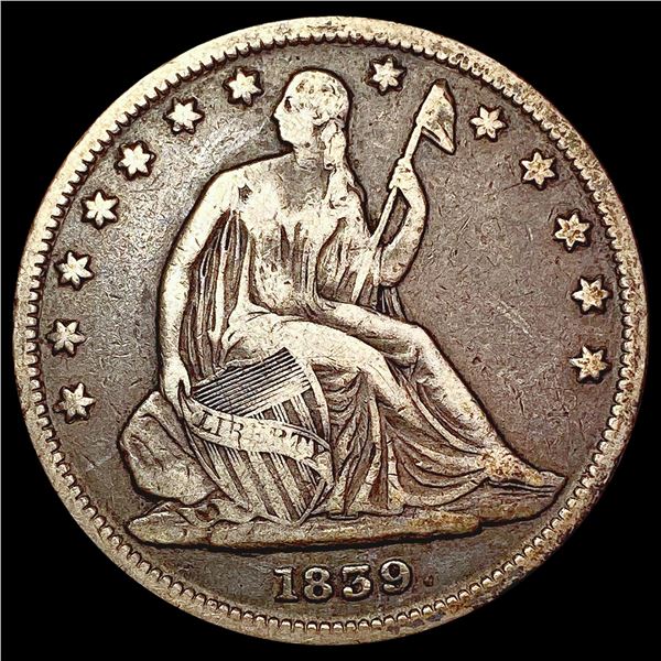 1839 Seated Liberty Half Dollar LIGHTLY CIRCULATED