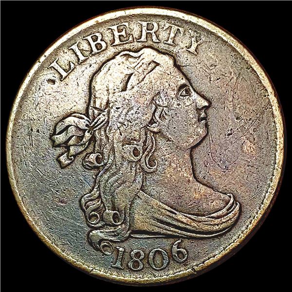 1806 Sm. 6 Draped Bust Half Cent NICELY CIRCULATED