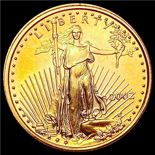 2002 1/10 Oz Gold Eagle NEARLY UNCIRCULATED