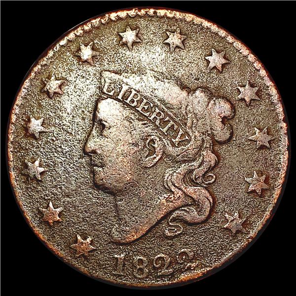 1822 Coronet Head Large Cent NICELY CIRCULATED