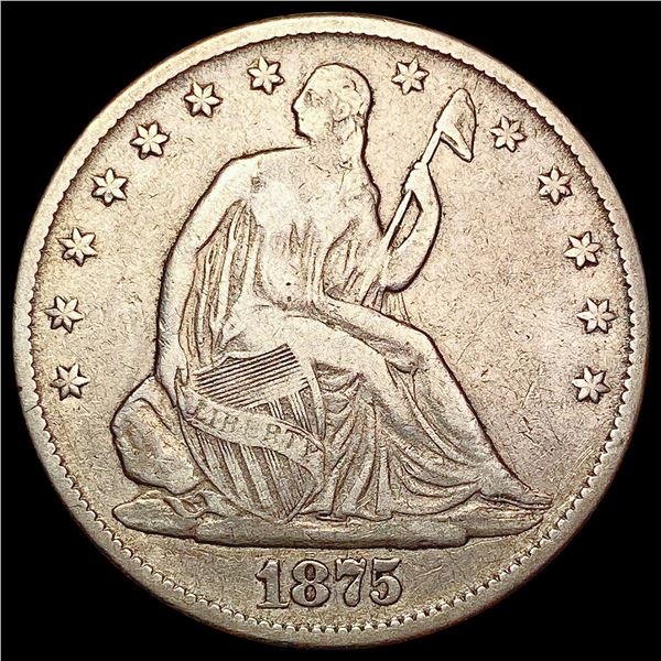 1875-CC Seated Liberty Half Dollar CLOSELY UNCIRCULATED
