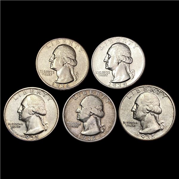 [5]1935-1939 Washington Silver Quarter HIGH GRADE