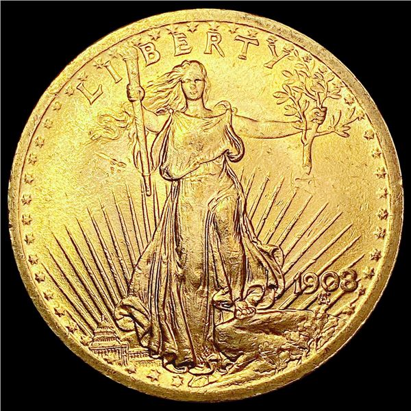 1908 $20 Gold Double Eagle UNCIRCULATED