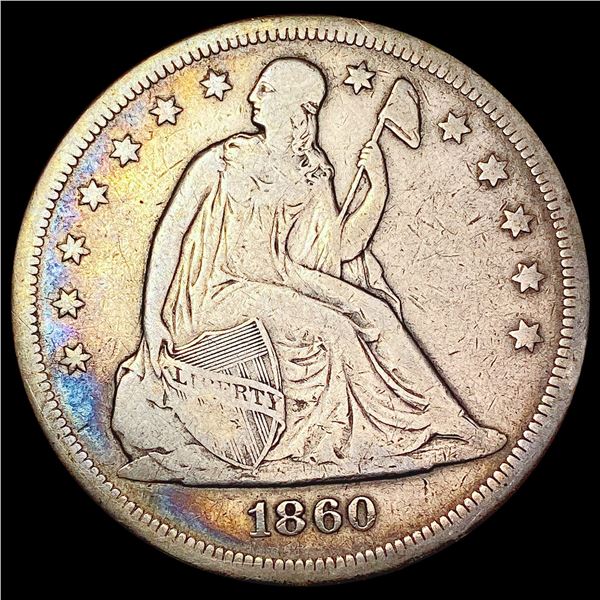1860-O Seated Liberty Dollar LIGHTLY CIRCULATED