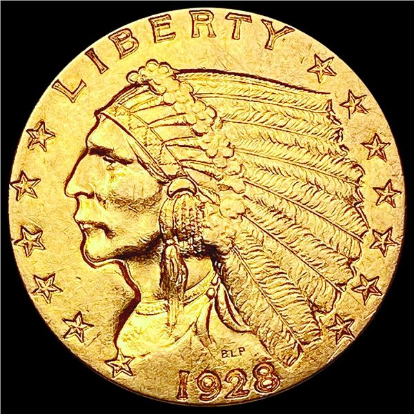 1928 $2.50 Gold Quarter Eagle CHOICE AU