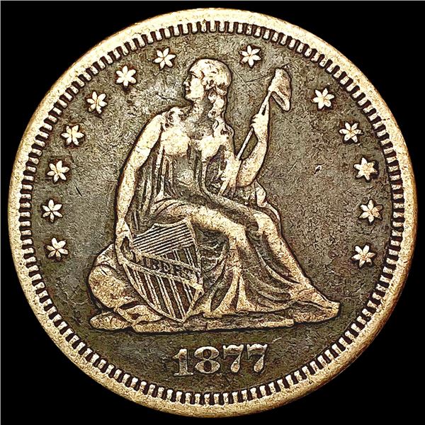 1877-S Seated Liberty Quarter LIGHTLY CIRCULATED