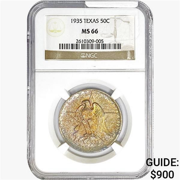 1935 Texas Half Dollar NGC MS66