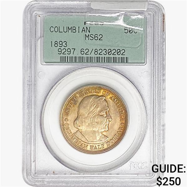 1893 Columbian Expo Half Dollar PCGS MS62
