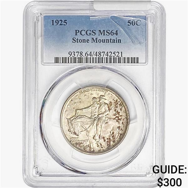 1925 Stone Mountain Half Dollar PCGS MS64