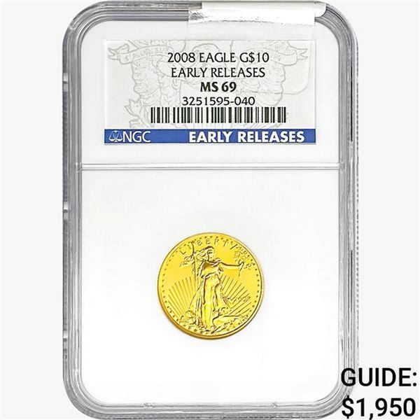 2008 1/4oz. Gold $10 Eagle NGC MS69 ER