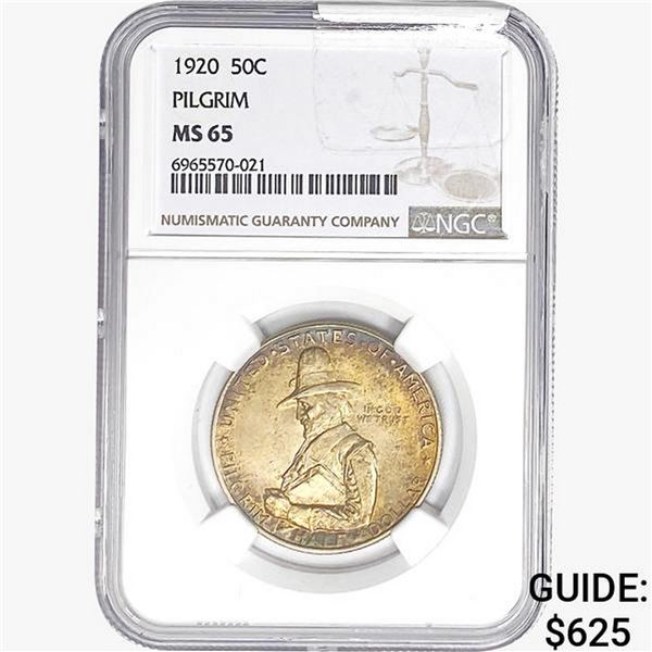 1920 Pilgrim Half Dollar NGC MS65