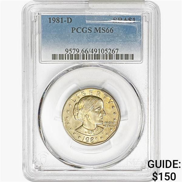 1981-D SBA Silver Dollar PCGS MS66