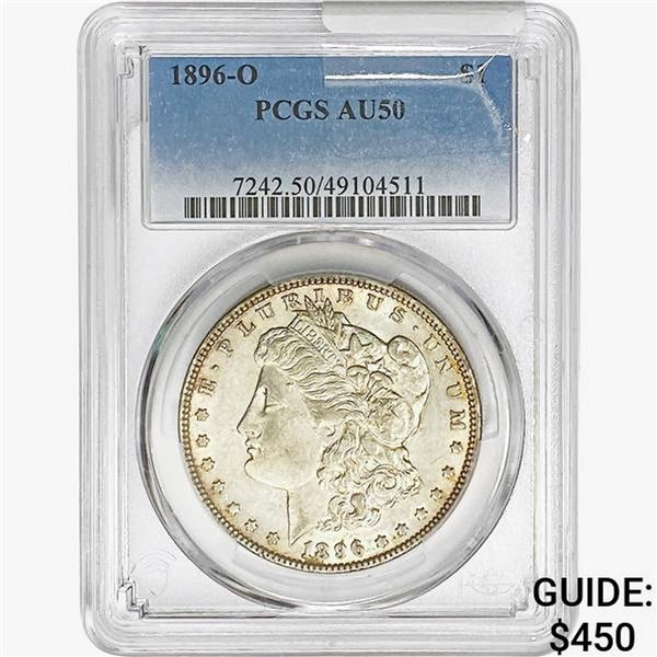 1896-O Morgan Silver Dollar PCGS AU50