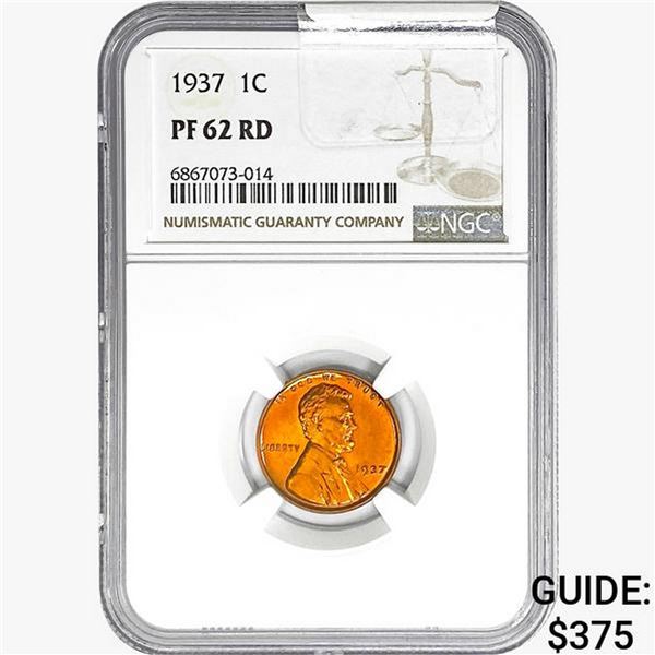 1937 Wheat Cent NGC PF62 RD