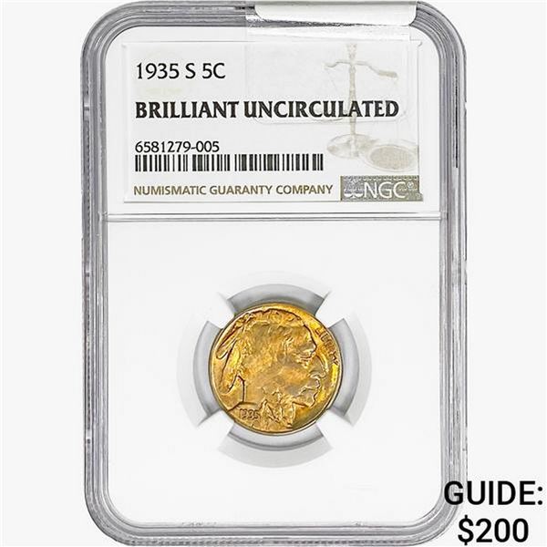 1935-S Buffalo Nickel NGC BU