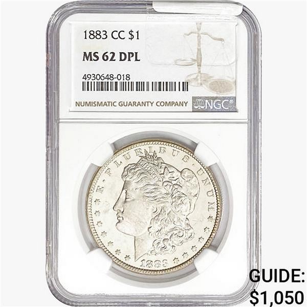 1883-CC Morgan Silver Dollar NGC MS62 DPL