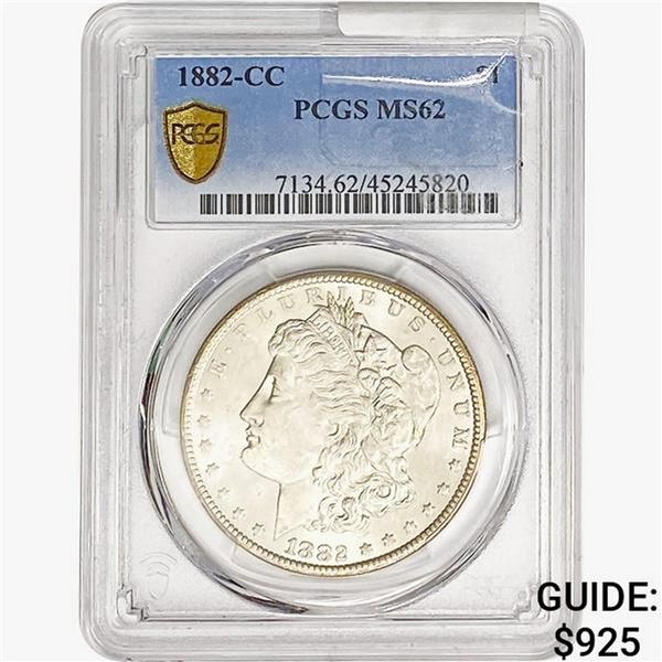 1882-CC Morgan Silver Dollar PCGS MS62