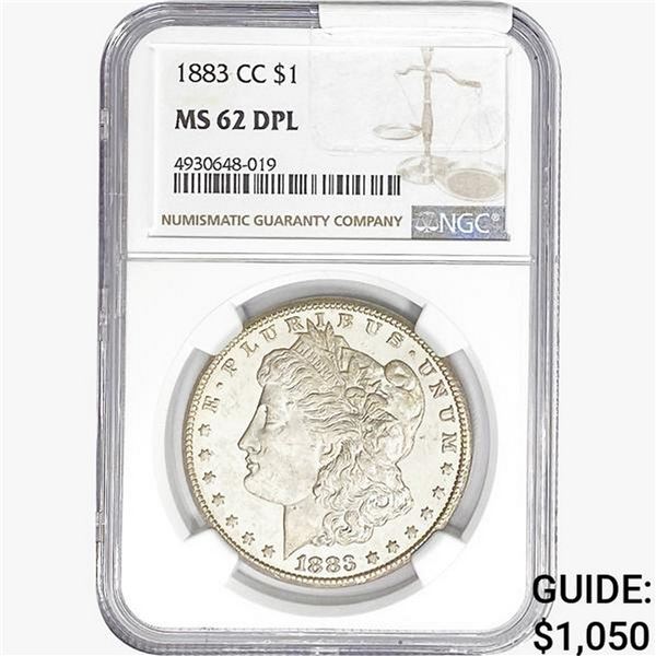 1883-CC Morgan Silver Dollar NGC MS62 DPL