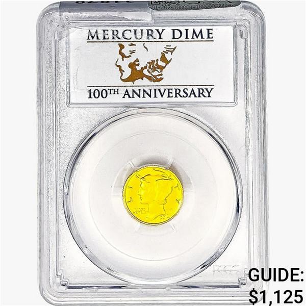2016-W 1/10oz. Gold Mercury 10C PCGS SP70 FS