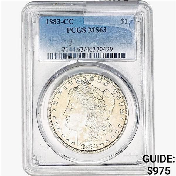 1883-CC Morgan Silver Dollar PCGS MS63